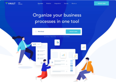 Vault landing page sample